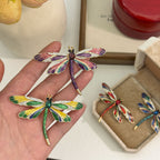 Multi Color Dragonfly Gold Cubic Zirconia Brooch For Women Bulk