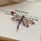 Multi Color Dragonfly Gold Cubic Zirconia Brooch For Women Bulk