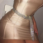 Rhinestone Belt Silver Anti Tarnish Waist Band Waist Belt Women Bulk