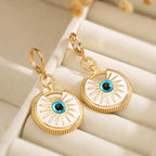White Blue Evil Eye Gold Copper Earring Pendant Chain For Women Bulk