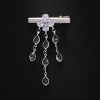 Drop Rhinestone 18K Gold Silver Hair Clips Hair Accessories Women Bulk