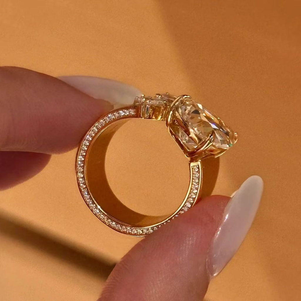 Designer Floral Gold Plated CZ Copper Anti Tarnish Fancy Ring Wholesale
