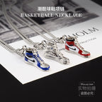 Basketball Shoe Silver Blue Red Stainless Steel Pendant Chain Bulk