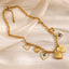 Heart Stainless Steel 18K Gold Charm Link Chain Necklace Women Bulk