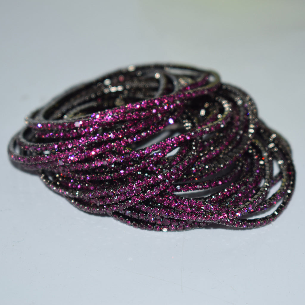 18K Gold Silver Multi Rhinestone Bracelet Bangle Adjustable Women Bulk