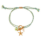 Multi Color Charms Gold Plated Beads Stainless Steel Bracelet Bulk
