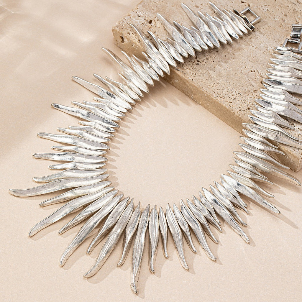 Pointy Gold Silver Anti Tarnish Versatile Necklace For Women Bulk