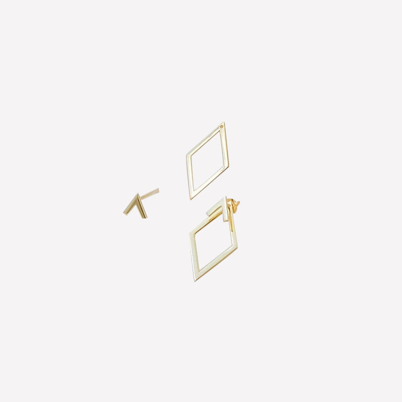 Arrow Rhombus 18K Gold Dangler Drop Earring For Women Bulk