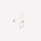 Arrow Rhombus 18K Gold Dangler Drop Earring For Women Bulk
