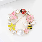 Multi Color Butterfly, Bee & Ladybug Gold Brooch For Women Bulk