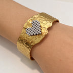 Gold Heart Anti Tarnish Copper Cuff & Kada For Women Bulk