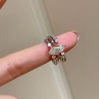 Oval Solitaire Silver CZ Anti Tarnish Ring Pack Of 3 Bulk