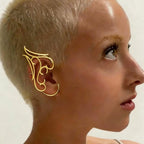 Minimalist Calligraphy Gold Plated Plain Single Ear Cuff Earrings Bulk