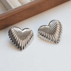 Heart Love 18K Gold Silver Stud Earring For Women Bulk