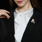 Multi Color Bird Gold Cubic Zirconia Copper Brooch For Women Bulk
