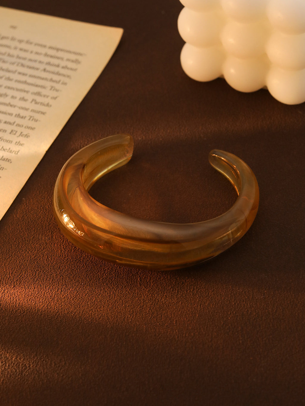 Acrylic White Orange Brown Cuff Kada Bracelet For Women Bulk