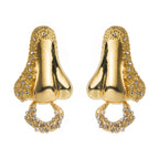 Studded Nose Ring Cubic Zirconia 18K Gold Stud Earring For Women Bulk