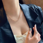 Solitaire 18K Gold Cubic Zirconia Anti Tarnish Necklace Chain Bulk