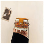 Rectangle Brown Green Shoulder Cross body Small Chain Box Bag Bulk