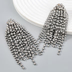 18K Gold Silver Rhinestone Dangler Chandelier Tassel Earring Bulk