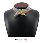 Bird Rhinestone 18K Gold Silver Anti Tarnish Choker Necklace Bulk
