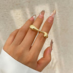 Gold Sculptural Copper Anti Tarnish Adjustable Ring For Women Bulk