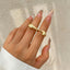 Gold Sculptural Copper Anti Tarnish Adjustable Ring For Women Bulk