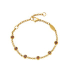 Bulk Multi Twelve Birthstone Gold CZ Stainless Steel Bracelet