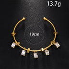 Bulk Drop Charm Style Gold Silver CZ Anti Tarnish Copper Cuff & Kada