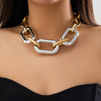 Two Tone Link Silver Gold Anti Tannish Necklace For Women Bulk