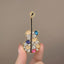 Multi Color Guitar Gold Rhinestone Brooch For Women Bulk