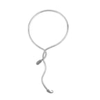 18K Gold Silver Adjustable Flexible Long Necklace For Women Bulk