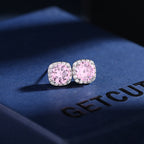 Bulk Square Silver CZ Halo Stud Earrings â€“ Anti Tarnish Copper