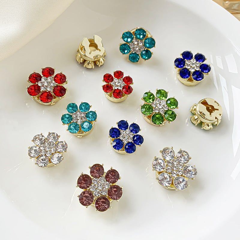 18K Gold Plated Red Green White Anti Tarnish Shirt Button Women Bulk Main image