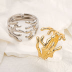 Tree Root 18K Gold Silver Anti Tarnish Openable Kada Bracelet Bulk