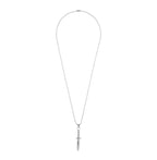 Knife Dagger Silver Stainless Steel Gift Pendant Chain Necklace