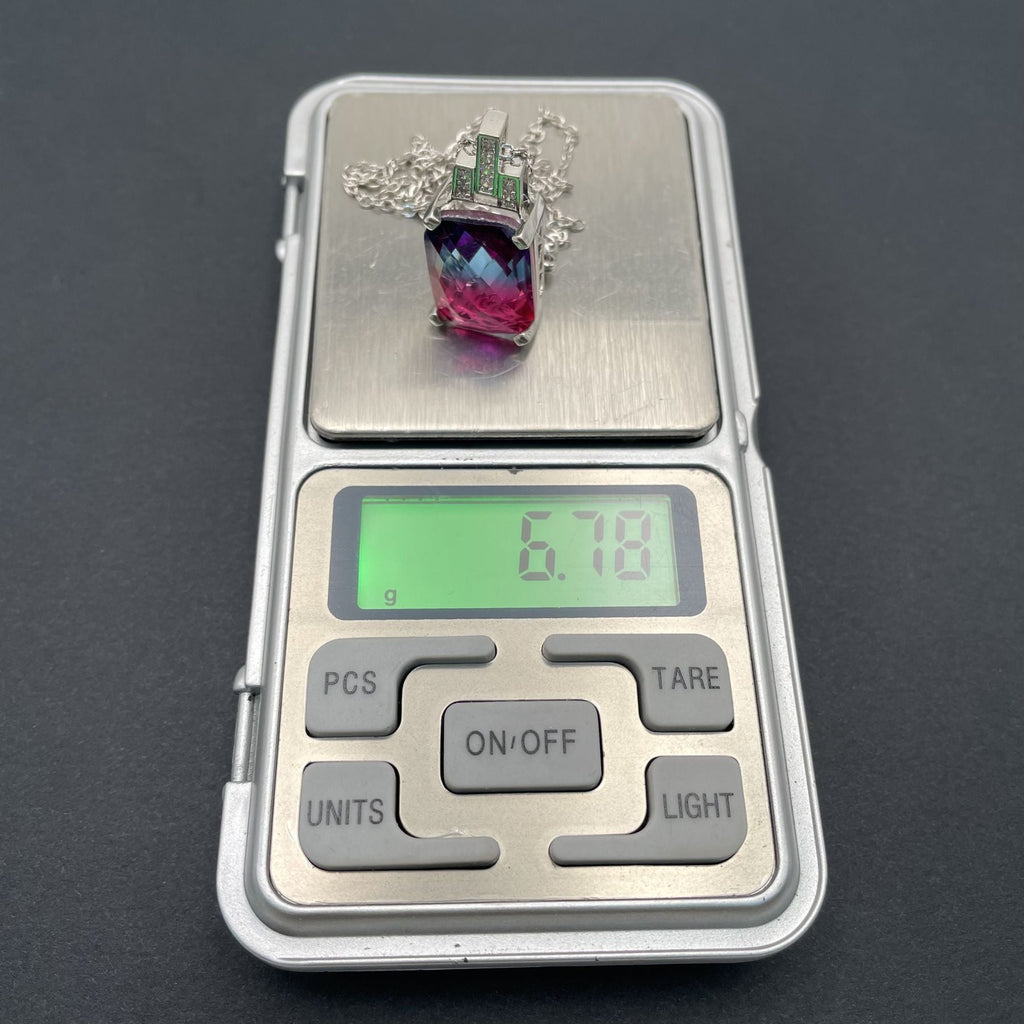 Blue Purple Pink Magenta Austrian Crystal Slider Pendant Necklace Bulk