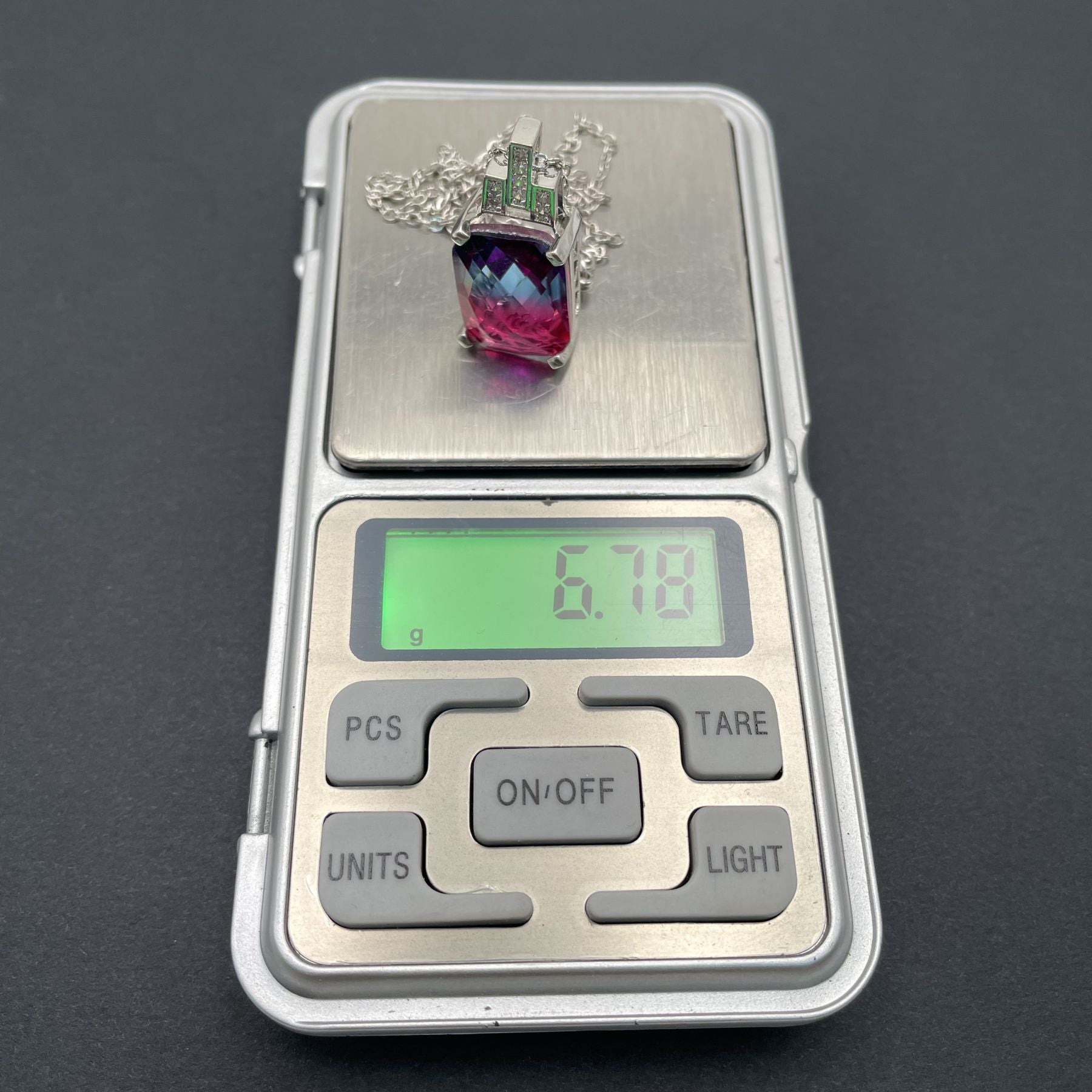 Blue Purple Pink Magenta Austrian Crystal Slider Pendant Necklace Bulk