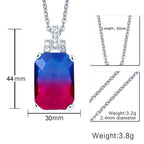Blue Purple Pink Magenta Austrian Crystal Slider Pendant Necklace Bulk