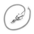 Gym Fitness Body Builder Wrestler Silver Stainless Steel Pendant Chain