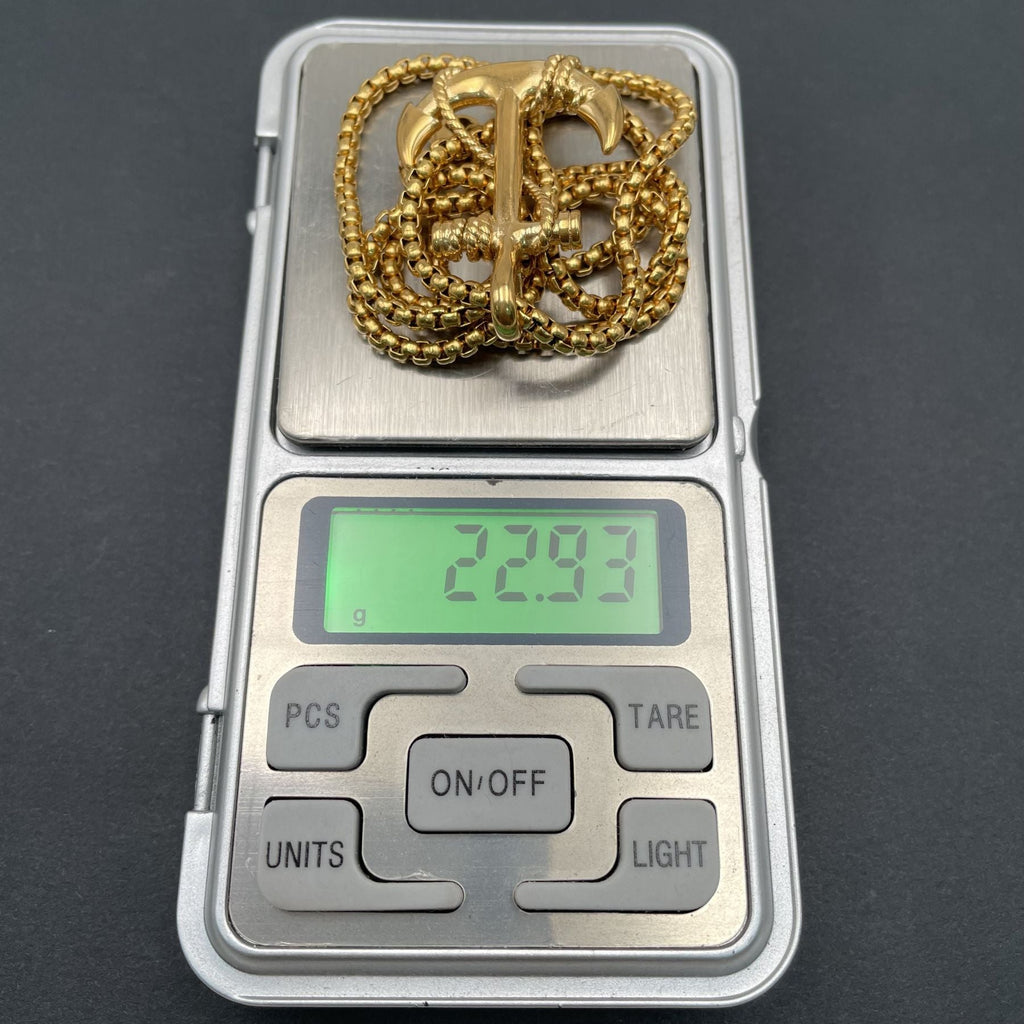 Navy Rudder Anchor Sailor Gold Stainless Steel Pendant Bulk