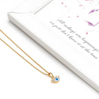 Turkish Evil Eye Blue Enamel Necklace Pendant Chain Bulk
