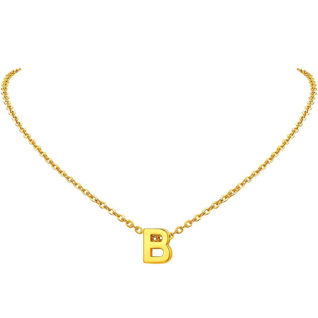 Initial Alphabet Gold Letter A Necklace Pendant Chain Bulk