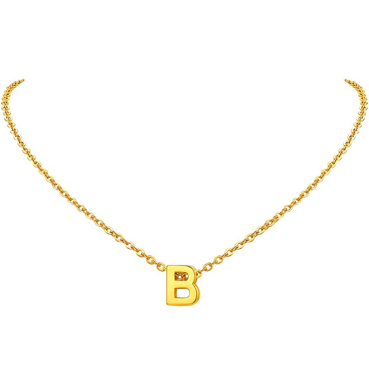 Initial Alphabet Gold Letter A Necklace Pendant Chain Bulk