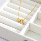 Initial Alphabet Gold Heart Letter A Necklace Pendant Chain Bulk