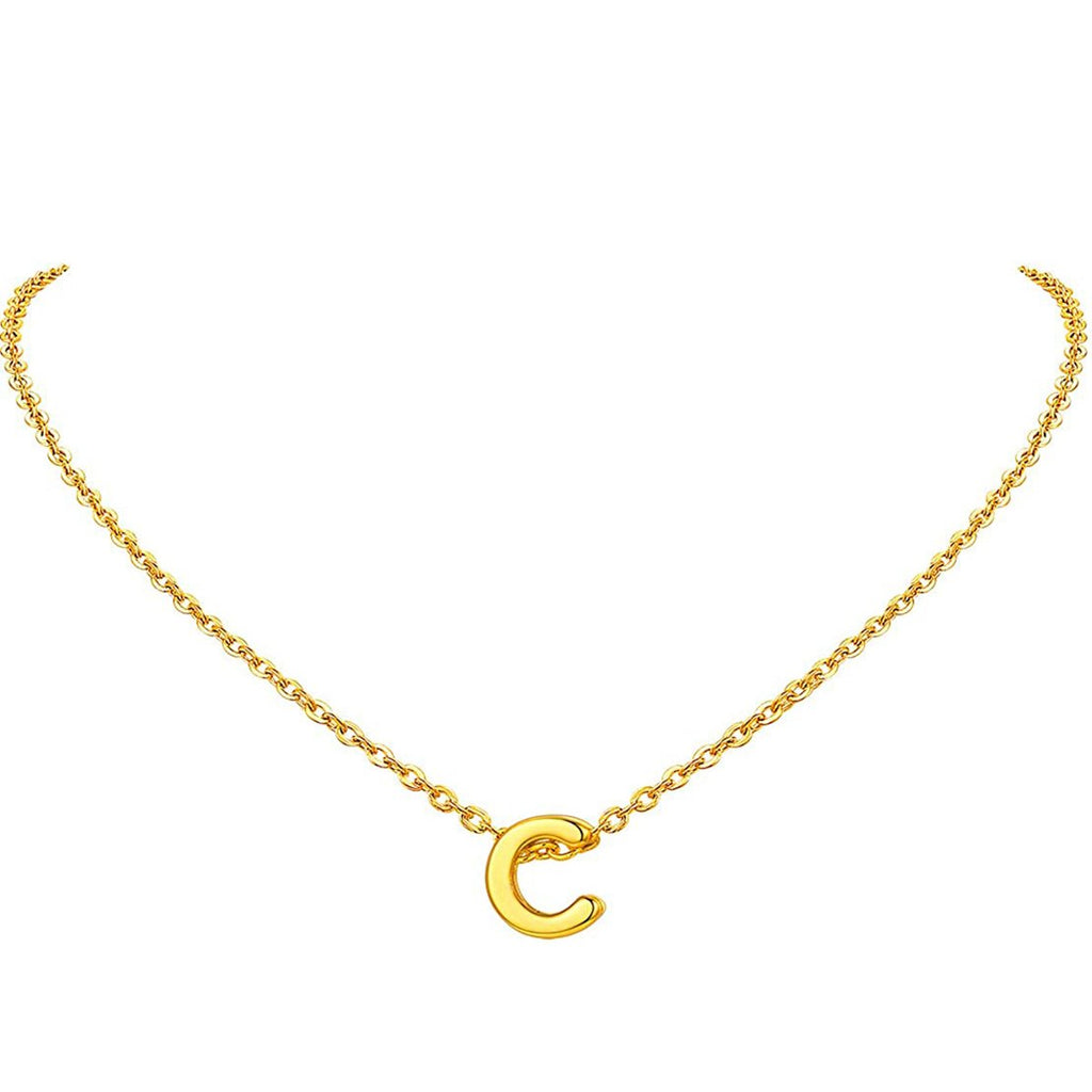 Initial Alphabet Gold Letter A Necklace Pendant Chain Bulk