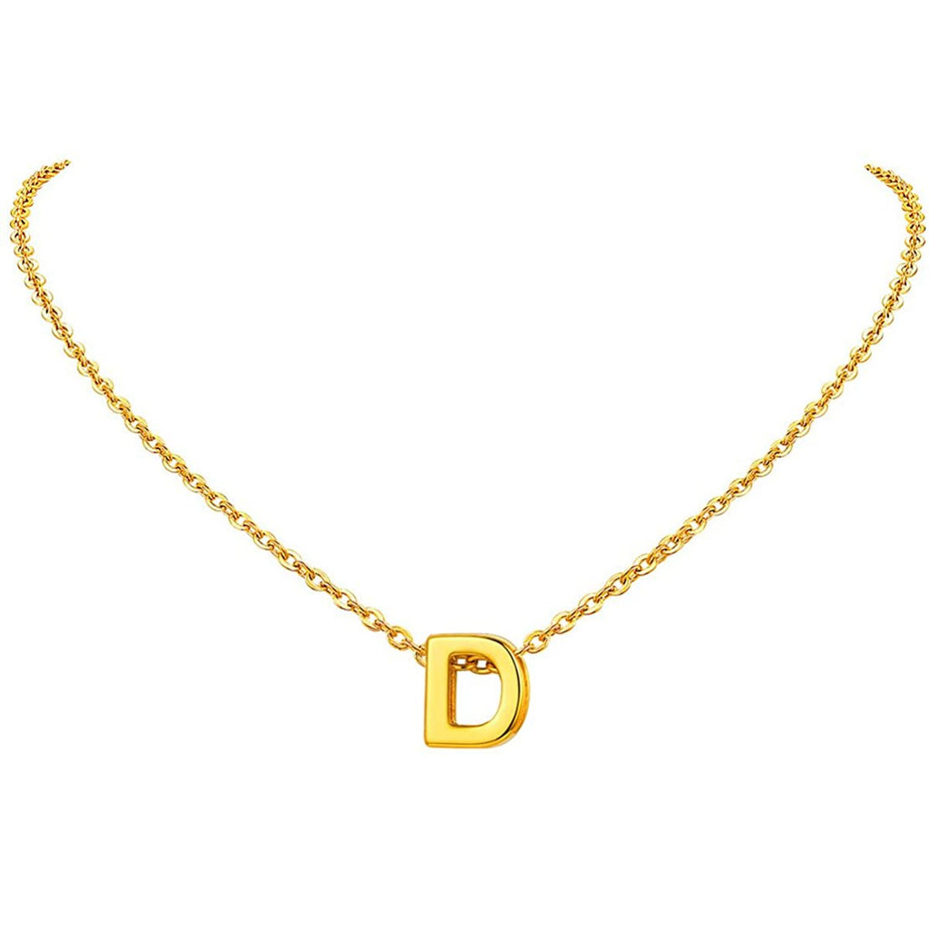 Initial Alphabet Gold Letter A Necklace Pendant Chain Bulk