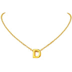 Initial Alphabet Gold Letter A Necklace Pendant Chain Bulk