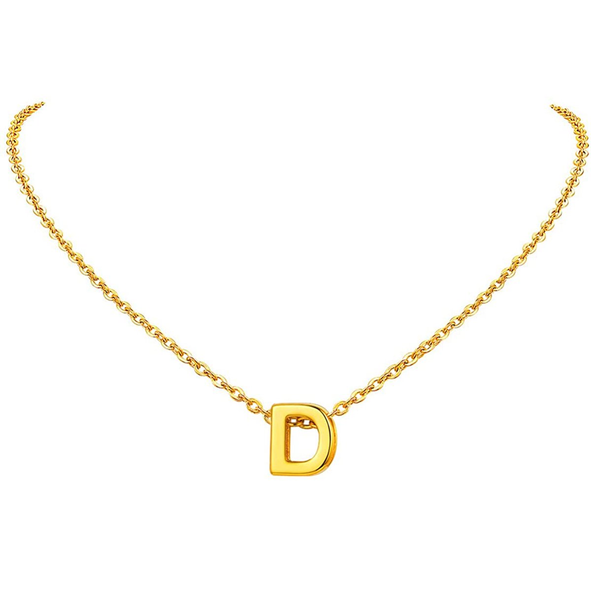Initial Alphabet Gold Letter A Necklace Pendant Chain Bulk