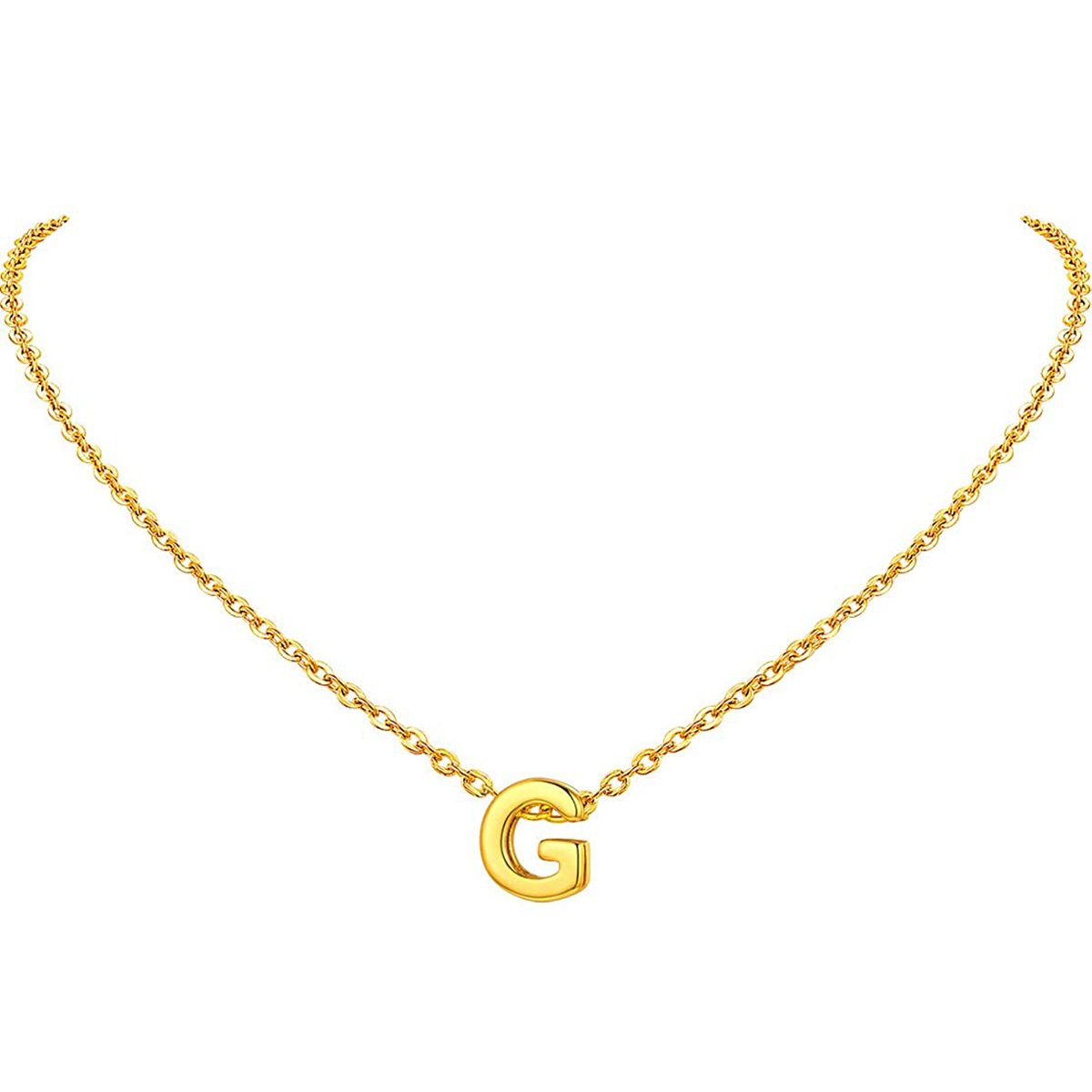 Initial Alphabet Gold Letter A Necklace Pendant Chain Bulk